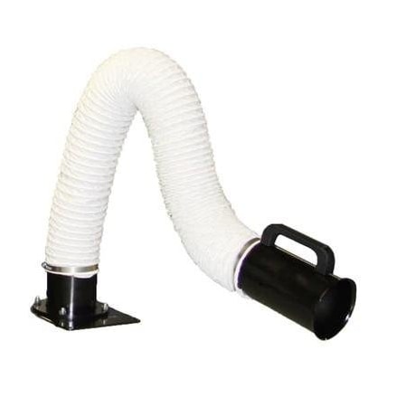 5' Backdraft Extractor Arm C/w 6.3diameter Hose, Flanged Capture Hood And Direct To Table